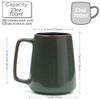 KELINGO Large 24 OZ/700ml Ceramic Coffee Mugs with Golden Handle, Extra Big Jumbo Tea Cup Mug for Office and Home, Gift and Present view 2