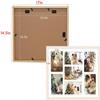 Golden State Art, Set of 2, 13.7x15.7 Distressed White Wood Collage Frame - White Mat - Displays Seven 4x6 Photos - Real Glass, Sawtooth Hanger, Swivel Tabs - Wall Mounting, Landscape, Portrait view 3
