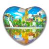 Belgium Antwerp Grote Markt Fridge Magnets Sticker Kitchen Refrigerator Decoration Magnet Gift Heart Shape view 1