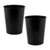 Bath Bliss 5 Liter Small Wastebasket | 2 Pack | Round Open Top | Trash Can | Bathroom | Bedroom | Kitchen | Office | Dorm | Disposal Waste Bin | Garbage | Matte Black view 1