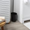 Bath Bliss 5 Liter Small Wastebasket | 2 Pack | Round Open Top | Trash Can | Bathroom | Bedroom | Kitchen | Office | Dorm | Disposal Waste Bin | Garbage | Matte Black view 4