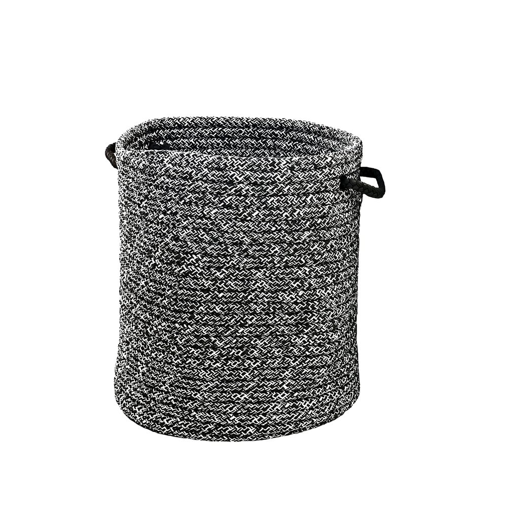 Colonial Mills Galaxy Weave Braided Hamper, 17"x17"x22", Black