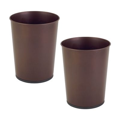 Bath Bliss 5 Liter Small Wastebasket | Round Open Top | Trash Can | Bathroom | Bedroom | Kitchen | Office | Dorm | Disposal Waste Bin | Garbage | Metal | Oil Rubbed Bronze