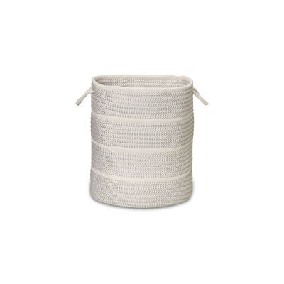 Colonial Mills Modern Woven Braided Hamper, 17"x17"x22", Gray