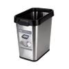 Bath Bliss 2 Pack 8L Stainless Steel Waste Bin | Dimensions: 9.84" x 6.69" x 10.63" | 8 Liter | Sliver | Space Saver | Open Top | Home Dcor view 3