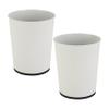 Bath Bliss 5 Liter Small Wastebasket | 2 Pack | Round Open Top | Trash Can | Bathroom | Bedroom | Kitchen | Office | Dorm | Disposal Waste Bin | Garbage | White view 1