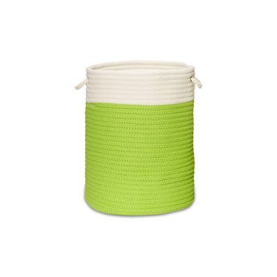 Colonial Mills Nicholas 2-Tone Braided Hamper, 17"x17"x22", Green
