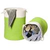 Colonial Mills Nicholas 2-Tone Braided Hamper, 17"x17"x22", Green view 4