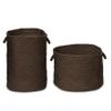 Colonial Mills Clean & Dirty Woven 2 Braided Hamper Set, 17"x17"x22" /19"x19"x15", Brown 2 Count view 1