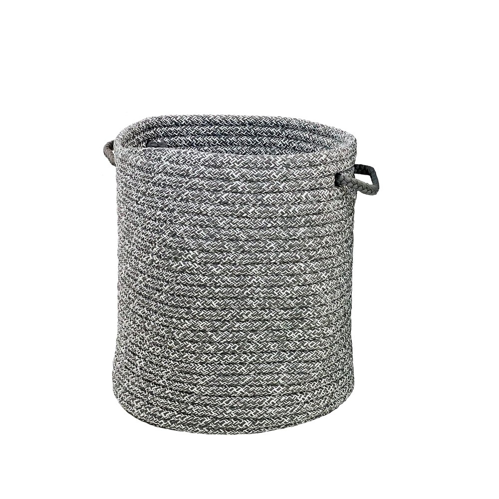 Colonial Mills Galaxy Weave Braided Hamper, 17"x17"x22", Grey