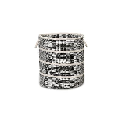 Colonial Mills Modern Woven Braided Hamper, 17"x17"x22", Black