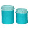 Colonial Mills Splash in-Outdoor Braided Hamper, 17"x17"x22", Aqua view 3