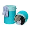 Colonial Mills Splash in-Outdoor Braided Hamper, 17"x17"x22", Aqua view 4