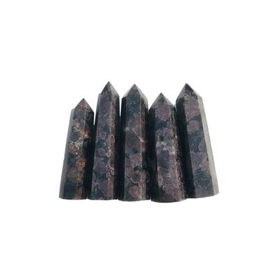 WGPHD Quartz Decoration 1PC Natural Crystal Healing Stone Amphibole Garnet Star Leaf Crystal Tower for Decoration (Size : 8-9CM)