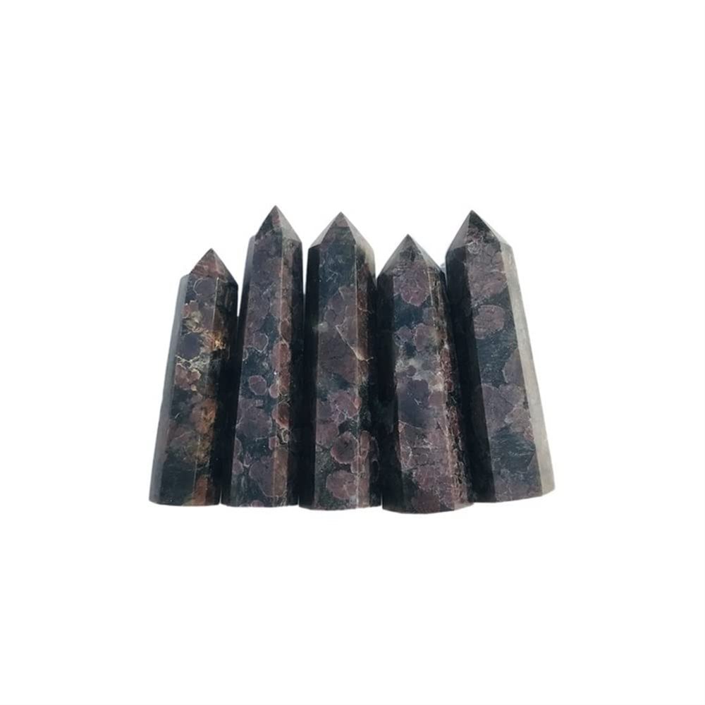 WGPHD Quartz Decoration 1PC Natural Crystal Healing Stone Amphibole Garnet Star Leaf Crystal Tower for Decoration (Size : 8-9CM)