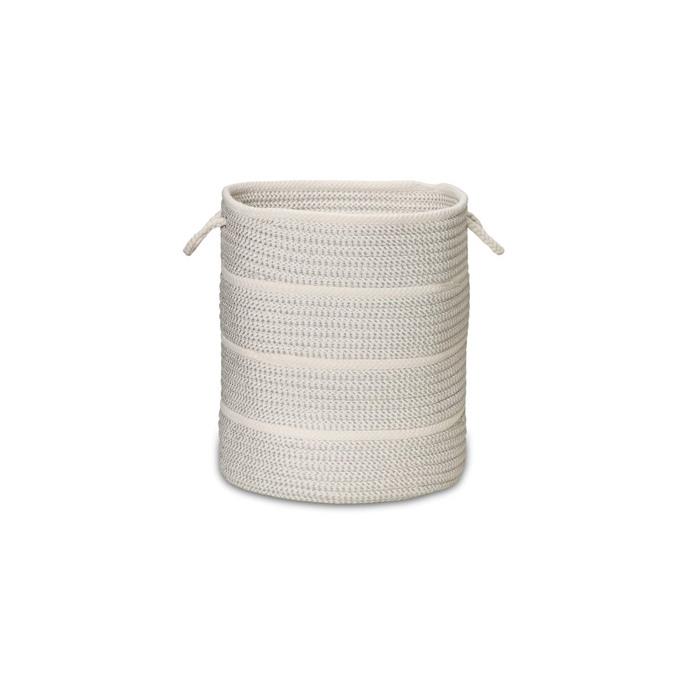 Colonial Mills Modern Woven Braided Hamper, 15"x15"x18", Gray