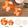 ALAZA Corn Poppy Orange Flower Trivets for Hot Dishes 2 Pcs,Hot Pad for Kitchen,Trivets for Hot Pots and Pans,Large Coasters Cotton Mat Cooking Potholder Set view 4