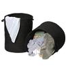 Colonial Mills Clean & Dirty Woven 2 Braided Hamper Set, 17"x17"x22" /19"x19"x15", Black 2 Count view 3