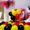 300 Pack Black Red Yellow Balloons 100 of each of the 3 colors 12 inch Black Red and Yellow Latex Party Balloon Bulk for Various Party Events Decorations view 4
