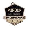 KH Sports Fan Purdue Boilermakers Fans Welcome Badge Sign, 20x20 Inches, Boilermakers Decor for Dorm Room, Bedroom, Fan Cave, Living Room; Display Your Team Spirit with This Unique Purdue Boilermakers Wall Art view 1