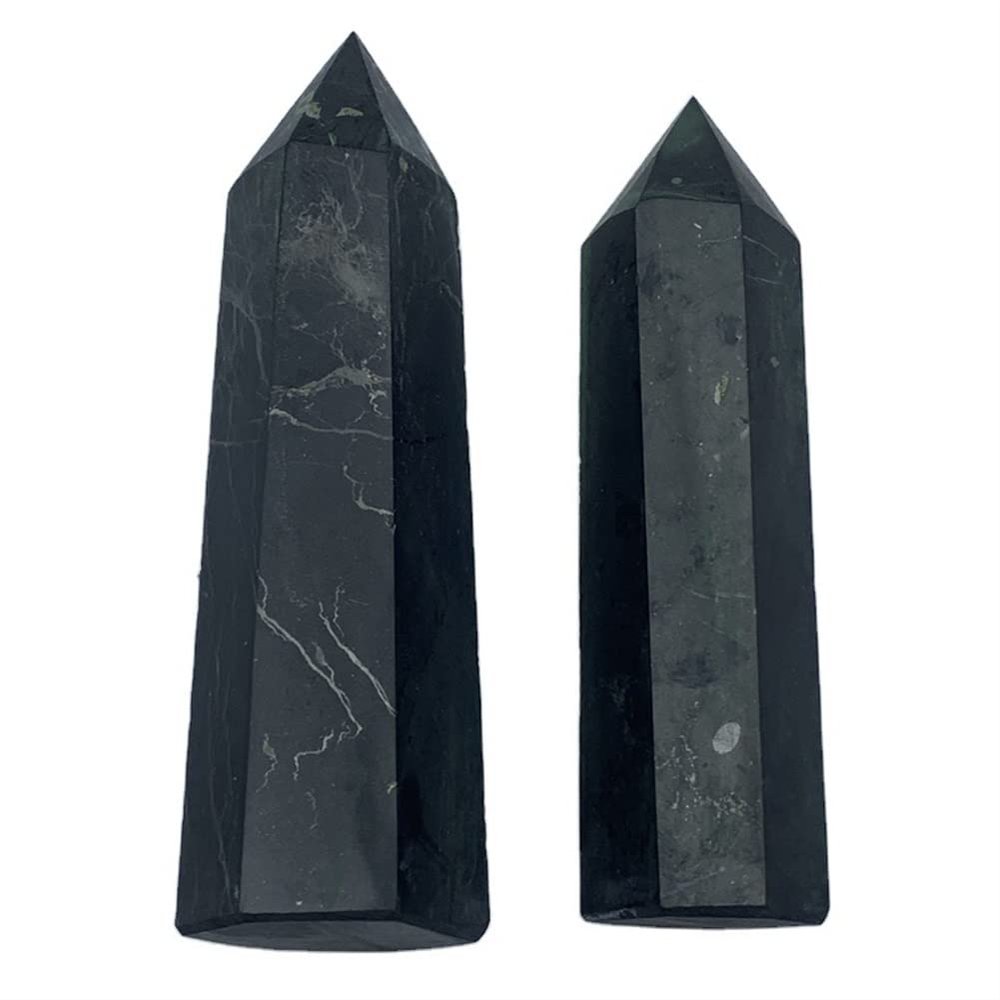 WGPHD Quartz Decoration 1PC Crystal Tower Crafts Natural Shungite Hand Made Point for Decoration (Size : 6-7CM)