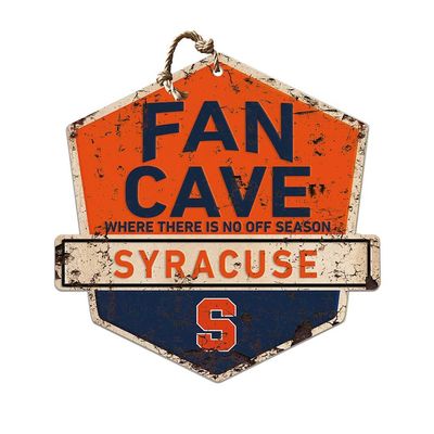 KH Sports Fan Syracuse Orange Fan Cave Badge Sign, 20x20 Inches, Orange Decor for Dorm Room, Bedroom, Fan Cave, Living Room; Display Your Team Spirit with This Unique Syracuse Orange Wall Art