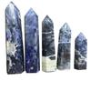 WGPHD Quartz Decoration 1PC Natural Crystal Tower Pole Point Sodalite Tower can be Used for Home Decoration (Size : 9-10CM) view 1