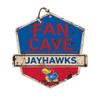 KH Sports Fan Kansas Jayhawks Fan Cave Badge Sign, 20x20 Inches, Jayhawks Decor for Dorm Room, Bedroom, Fan Cave, Living Room; Display Your Team Spirit with This Unique Kansas Jayhawks Wall Art view 1