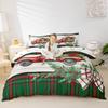 Christmas Kids Bedding Set Christmas Tree Racing Car Duvet Cover for Boys Children Teens Bedroom Decor Snowflake Xmas Theme Comforter Cover Set New Year Bedspread Cover King Size with 2 Pillow Case view 4