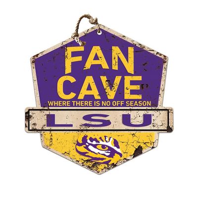 KH Sports Fan LSU Tigers Fan Cave Badge Sign, 20x20 Inches, Tigers Decor for Dorm Room, Bedroom, Fan Cave, Living Room; Display Your Team Spirit with This Unique LSU Fighting Tigers Wall Art