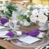 Dinner Cloth Napkins Set of 6, Irregular Geo Color Block Washable Cocktail Cloth Napkins 20 x 20 Inch, Purple Black White Grey Abstract Modern Reusable Table Napkins for Wedding Holiday Party view 2