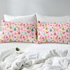 Christmas Fitted Sheet for Kids Boys Girls Cute Santa Claus Deer Bedding Set Pink Christmas Tree Bed Sheet Set Bedroom Decor Kawaii Xmas Theme Bed Cover Queen Size 3Pcs view 4