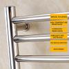 MSUDGH Bathroom Electric Towel Rack, Wall Mounted Stainless Steel Towel Warmer, 7-Bar Heated Towel Rail Towel Drying Racks, Polished Chrome Drying Rack view 2