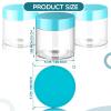 SATINIOR 6 Pack 2 oz Plastic Jars Containers with Lids Wide-mouth Refillable Leakproof Reusable Round Empty Jars for Travel Cosmetic Dry Food Spice Candy Cookie Home Kitchen Organizing(Blue) view 4