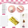 Yinkin Cake Pop Mold Sticks and Wrappers Cake Pop Kit Set Include 100 Parcel Bags 100 Papery Treat Sticks Metallic Twist Ties Scooper Ball Maker Lollipop Tools for Candy Chocolates and Cookies(Red) view 2
