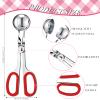 Yinkin Cake Pop Mold Sticks and Wrappers Cake Pop Kit Set Include 100 Parcel Bags 100 Papery Treat Sticks Metallic Twist Ties Scooper Ball Maker Lollipop Tools for Candy Chocolates and Cookies(Red) view 3