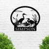 Custom Heron Metal Wall Sign - Personalized Heron Metal Wall Art - Heron Metal Wall Decor - Housewarming Gift - Heron Name Sing - Home Decor view 2