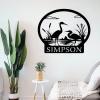 Custom Heron Metal Wall Sign - Personalized Heron Metal Wall Art - Heron Metal Wall Decor - Housewarming Gift - Heron Name Sing - Home Decor view 3