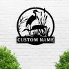 Custom Heron Metal Wall Sign - Personalized Heron Metal Wall Art - Heron Metal Wall Decor - Heron Name Sign - Housewarming Gifts - Home Decor view 2