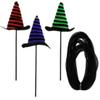 KRE Green, Orange, Purple Halloween Hat Picks 3 Counts and Black Decorative Mesh Tube 36 Feet for Halloween Flower Pot Wreath Fall Decoration Crafting DIY Arts Material Supplies Holiday Pack of 4 view 1