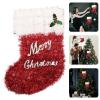 Christmas Tinsel Garland Xmas Stocking Hanging Ornaments Xmas Decorations Foil Fringed Pendant Home Decors Christmas Hanging Decorations for Window Wall Tree Holiday Party Supplies view 2