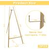 2 Pack Easel Stands Floor Easel Foldable Display Stand Height Adjustable Gold Easel Stand for Weddings Shops Exhibitions 40.95inch Height (Vertical Height of The Longest Position of Zipper) view 2