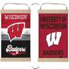 KH Sports Fan Reversible Banner Sign Retro Multi Color Wisconsin Badgers view 1