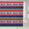 Feelyou Christmas Bath Curtain Cartoon Santa Claus Deer Shower Curtain for Kids Teens Christmas Tree Bathroom Shower Curtain Set Exotic Ethnic Pattern Kids Bathroom Accessories 72"x72" view 1