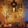Hooseng Lighted Tree 4FT, 5FT and 6FT, Pack of 3, Fairy Light Tree Lamp Artificial Tree for Festival, Party, Christmas Decoration, Indoor and Outdoor Use, Warm White view 3