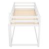 CNANXU Twin Over Twin Floor Low Bunk Bed with Safety Guardrail, Climbing Ladder, Easy to Assemble, Saving Space, Bed Bedroom Storage Guard Rail Ladder (White) view 4