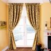 Loom and Mill Luxury Damask Curtains for Living Room, Golden Floral Thick Jacquard Window Treatment with Tiebacks for Bedroom Christmas Party Banquet Decorations (2 Panels, 52 x 84 Inch, Yellow) view 3