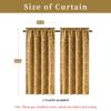 Loom and Mill Luxury Damask Curtains for Living Room, Golden Floral Thick Jacquard Window Treatment with Tiebacks for Bedroom Christmas Party Banquet Decorations (2 Panels, 52 x 84 Inch, Yellow) view 4