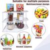 AKAZA 3-Tier Corner Shelf Counter and Cabinet Organizer - Cabinet Storage Shelf Rack, ShelvesKitchen Counter and Cabinet Shelf, Bathroom Cupboard (White) view 3