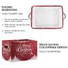 2 Pack Storage Basket Christmas Greetings Snowflakes Storage Basket for Shelves Storage Cubes Storage Bins for Organizing Closet Shelf, Collapsible Fabric Nursery Storage Bin view 3